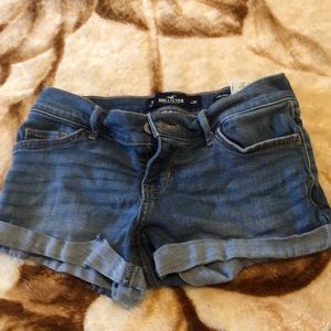 Hollister blue jean shorts